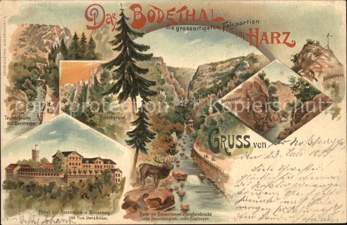 Bodetal Harz Teufelsbr?cke Rosstrappe Hirschgrund Bodekessel Hotel