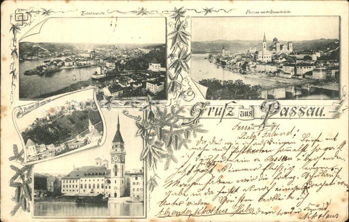 PAssAU Bayern Stadtansicht Donaubr?cke Festung Oberhaus