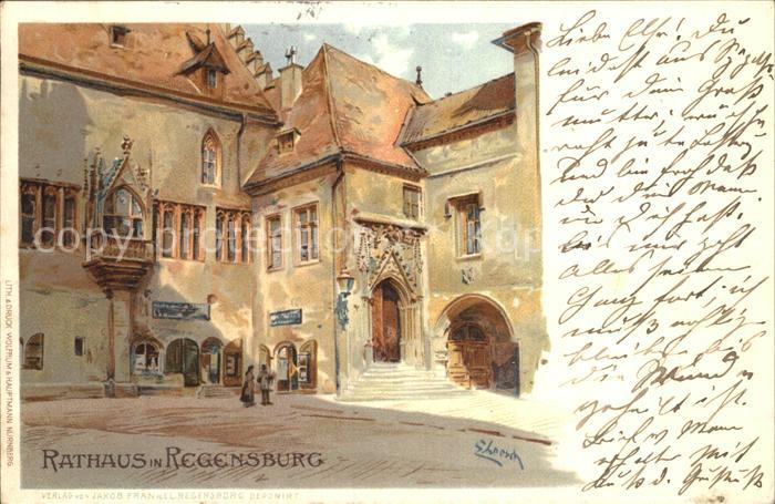 REGENSBURG Bayern Rathaus Kuenstlerkarte