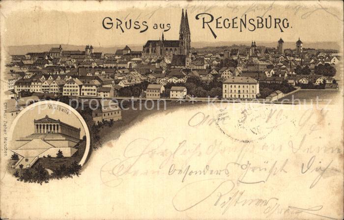 REGENSBURG Bayern Walhalla Stadtansicht
