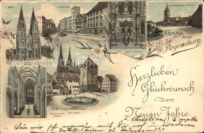 REGENSBURG Bayern Dom Haidplatz Sankt Emmeram Kirche Moltkeplatz Roemerturm