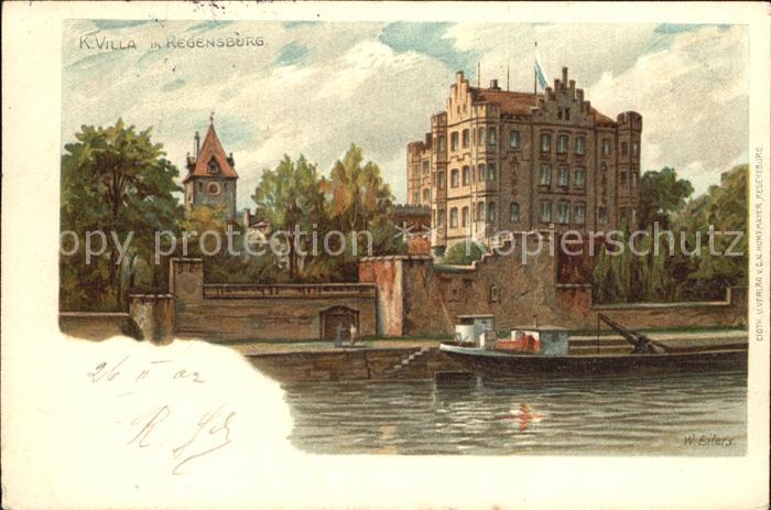 REGENSBURG Bayern Villa Kuenstlerkarte