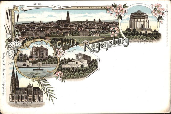 REGENSBURG Bayern Koenigliche Villa Befreiungshalle Walhalla Dom