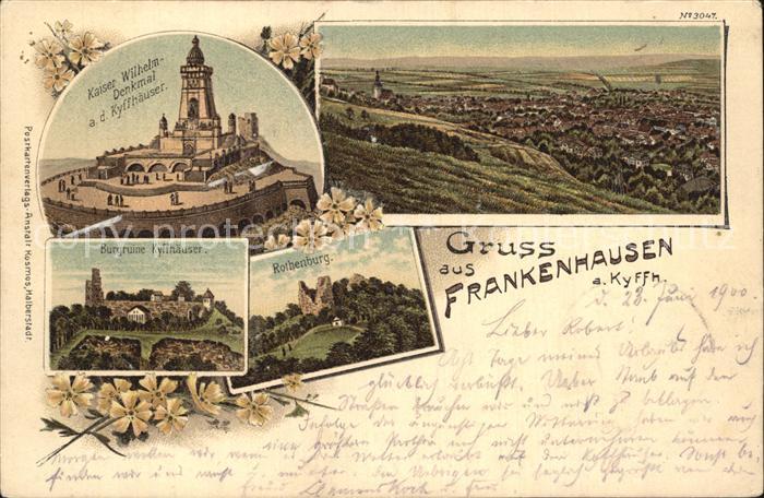 Frankenhausen Bad Kaiser Wilhelm Denkmal Burgruine Kyffhaeuser Rothenburg