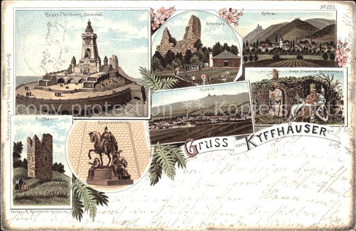 Kyffhaeuser Kaiser Wilhelm Denkmal Kelbra Rothenburg Reiterstandbild