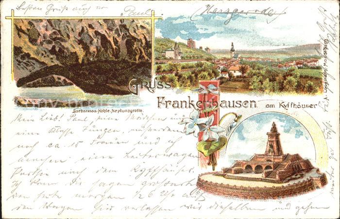 Frankenhausen Bad Barbarossah?hle Neptungrotte Kaiser Wilhelm Denkmal