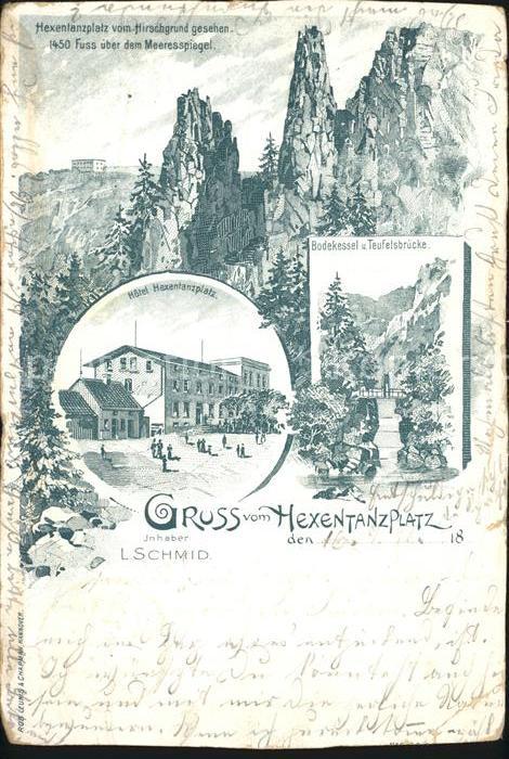 Hexentanzplatz Bodekessel Teufelsbruecke Hotel Hexentanzplatz