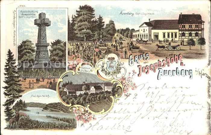 Auerberg Harz Josephshoehe Frankenteich Aussichtsturm Gasthaus