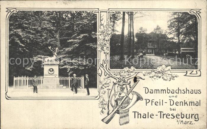 Treseburg Harz Dammbachshaus Pfeildenkmal Gedicht