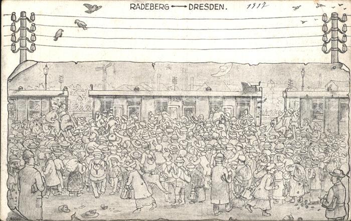 Radeberg Sachsen Rammelbahnhof Hier herrscht ein reges Menschenleben