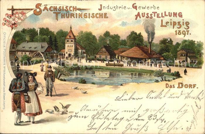 LEIPZIG Sachsen Saechsisch Thueringische Ausstellung Industrie und Gewerbe Das D