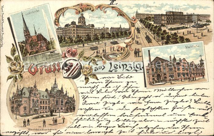 LEIPZIG Sachsen Lutherkirche Pleissenburg Museum Markthalle Buchhaendlerboerse R