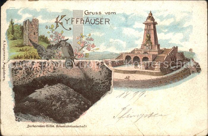 Kyffhaeuser Barbarossa Hoehle Schweizerlandschaft Burgruine Kaiser Wilhelm Denkm