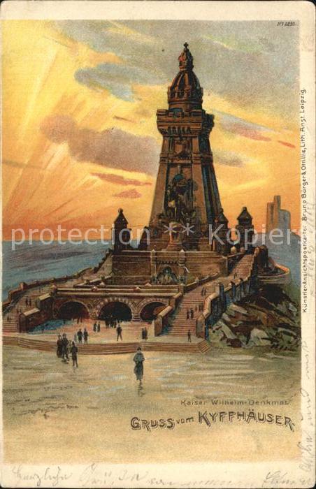 Kyffhaeuser Kaiser Wilhelm Denkmal Kuenstlerkarte