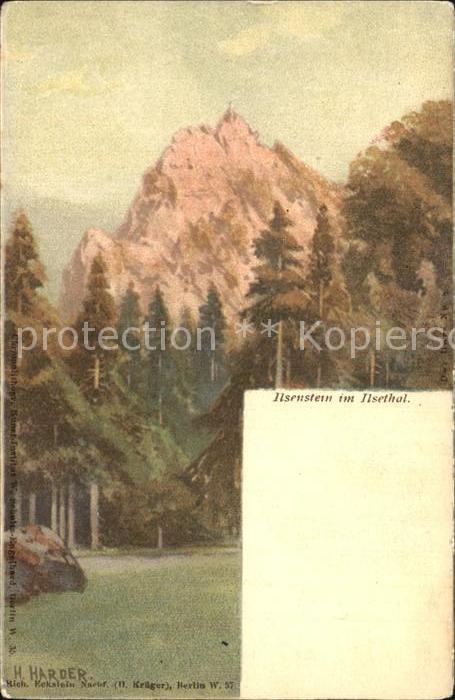 Ilsenburg Harz Ilsenstein im Ilsetal Felsen Landschaft Kuenstlerkarte