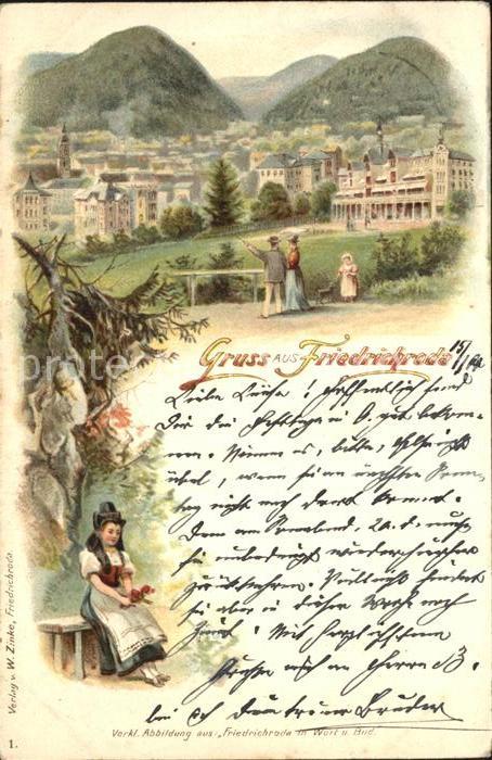 Friedrichroda Blick ueber den Ort