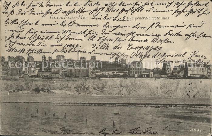 Onival sur Mer Vue generale cote sud