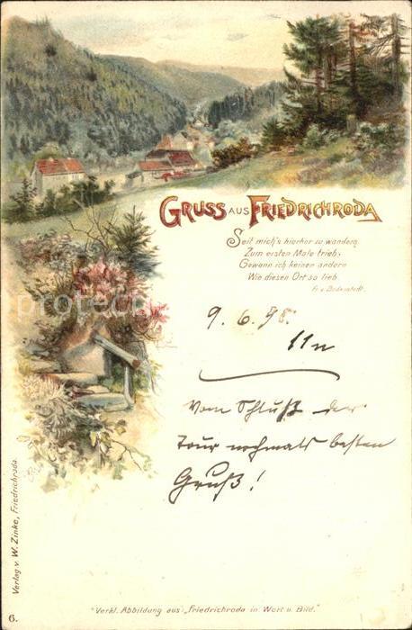 Friedrichroda Panorama Kuenstlerkarte