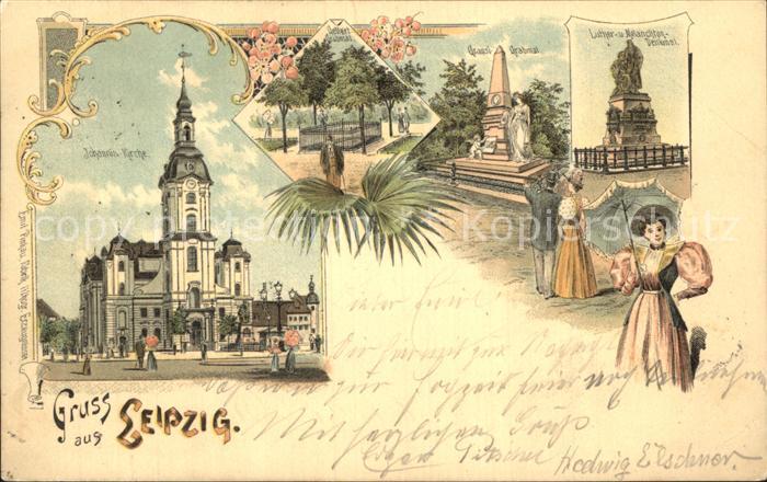 LEIPZIG Sachsen Johanniskirche Grassi Grabmal Luther Melanchton Denkmal