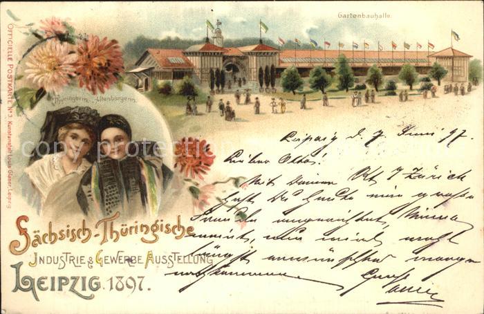 LEIPZIG Sachsen Saechsisch Thueringische Industrie und Gewerbeausstellung Garten