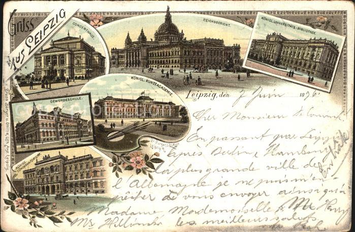 LEIPZIG Sachsen Konzerthaus Reichsgericht Universitaet Bibliothek Kunstakademie