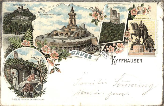 Kyffhaeuser Rothenburg Kaiser Wilhelm Denkmal Burgruine Reiterstandbild Barbaros
