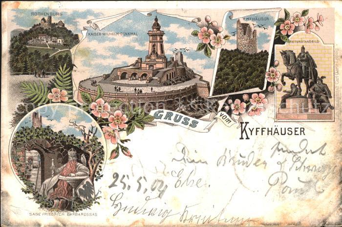Kyffhaeuser Rotenburg Kaiser Wilhelm Denkmal Ruine Reiterstandbild Barbarossa Li