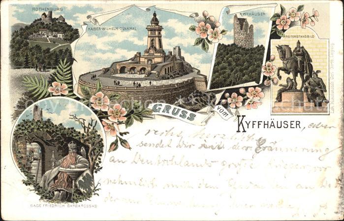 Kyffhaeuser Rotenburg Kaiser Wilhelm Denkmal Ruine Reiterstandbild Sage Barbaros