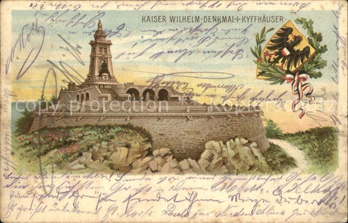 Kyffhaeuser Kaiser Wilhelm Denkmal Sammelpostkarte des Deutschen Kriegerbundes L
