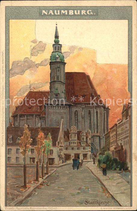 Naumburg Saale Stadtkirche Kuenstlerkarte Reichspost