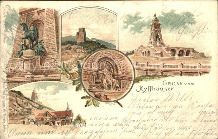 Kyffhaeuser Kaiser Wilhelm Denkmal Reiterstandbild Barbarossa Restaurant Ruine L