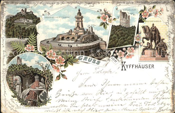 Kyffhaeuser Rothenburg Kaiser Wilhelm Denkmal Ruine Reiterstandbild Sage Barbaro