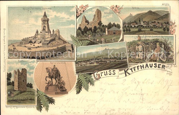 Kyffhaeuser Kaiser Wilhelm Denkmal Rotenburg Ruine Kelbra Rossla Sage Barbarossa