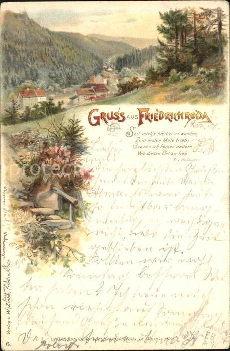 Friedrichroda Panorama Kuenstlerkarte