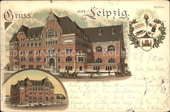 LEIPZIG Sachsen Buchgewerbehaus Litho
