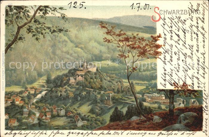 Schwarzburg Thueringer Wald Panorama