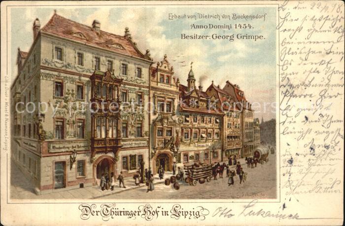 LEIPZIG Sachsen Thueringer Hof Gaststaette Litho
