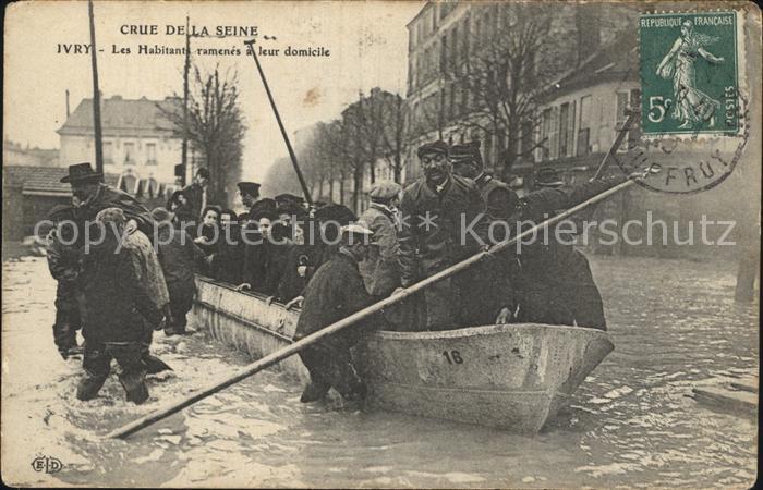 Ivry-sur-Seine Crue de la Seine Hochwasser Katastrophe