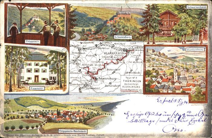 Schwarzburg Thueringer Wald Trippstein Schweizerhaus Blankenburg Fasanerie Landk