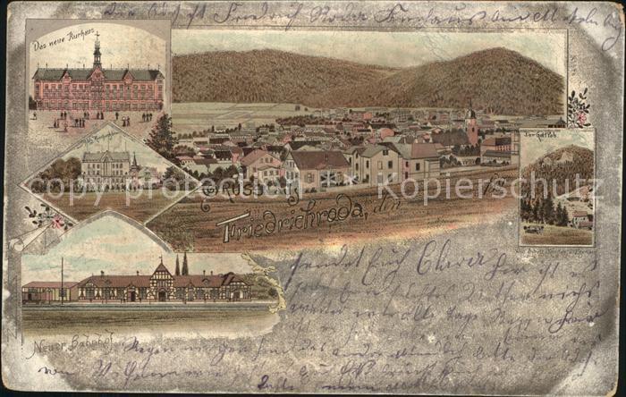 Friedrichroda Kurhaus Schloss Reinhardsbrunn Bahnhof