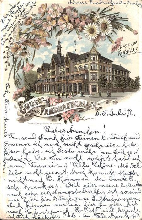Friedrichroda Neues Kurhaus Litho
