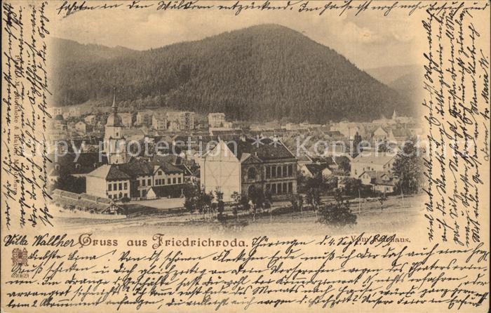 Friedrichroda Ortsansicht vom Kurhaus aus