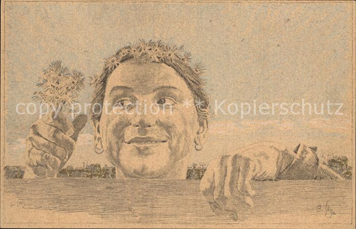 LEIPZIG Sachsen Margareten Volksfest Original von O. Greiner Kuenstlerkarte