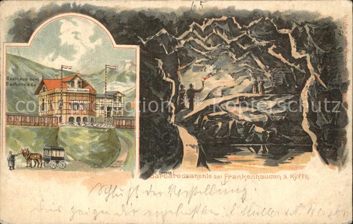Frankenhausen Bad Barbarossahoehle Gasthaus zum Barbarossa Kuenstlerkarte