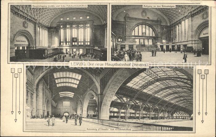 LEIPZIG Sachsen Der neue Hauptbahnhof Inneres