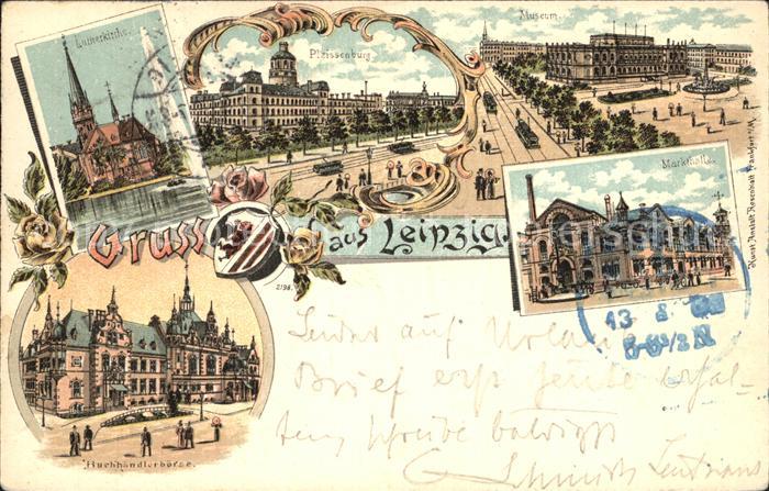 LEIPZIG Sachsen Lutherkirche Pleissenburg Museum Markthalle Buchhaendlerboerse L