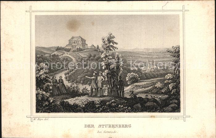 Gernrode Harz Stubenberg Stahlstich