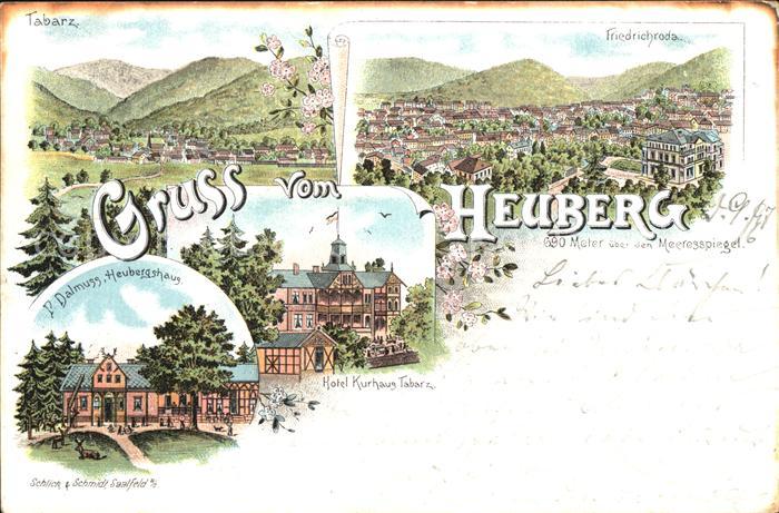 Tabarz Friedrichroda Heuberg Haus Hotel Kurhaus Litho
