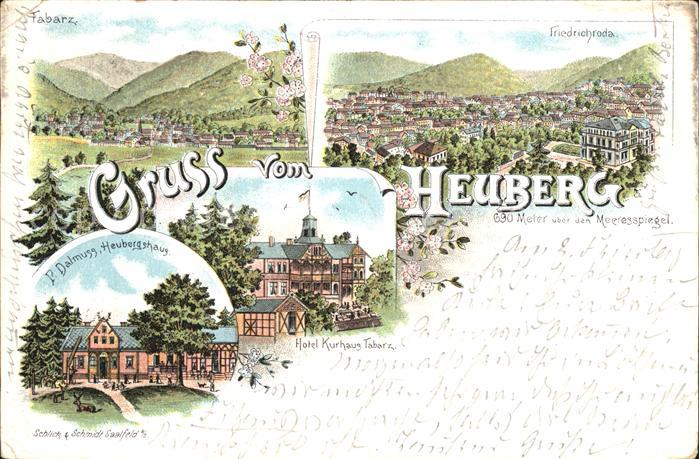 Tabarz Friedrichroda Heuberghaus Hotel Kurhaus Litho