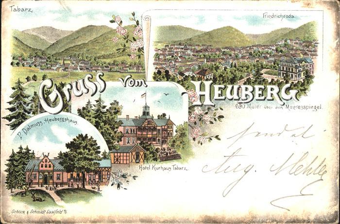Tabarz Friedrichroda Heuberghaus Hotel Kurhaus Litho